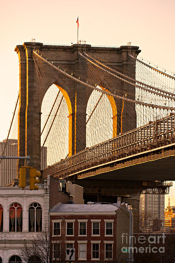 Brooklyn bridge - New York Photograph by Luciano Mortula