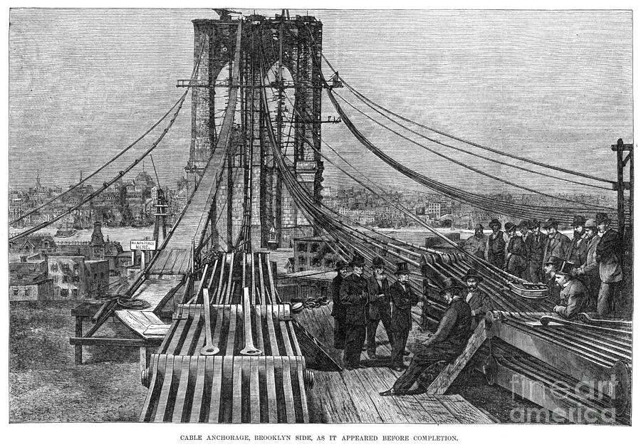 Brooklyn Bridge, 1883 Photograph by Granger