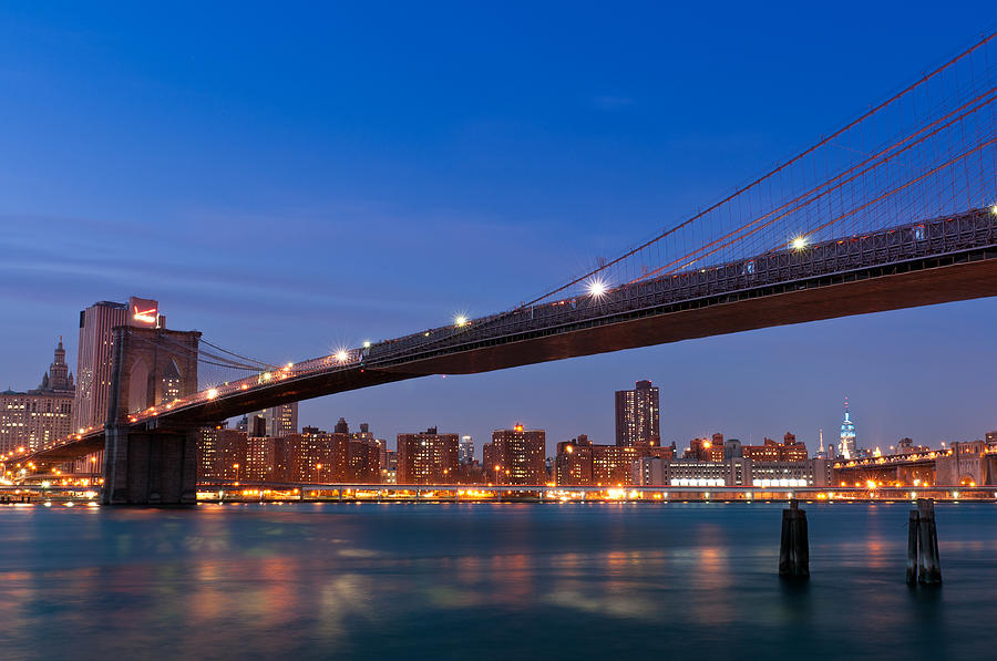 Architecture Photograph - Brooklyn Bridge and Manhattan  by Lucas Tatagiba