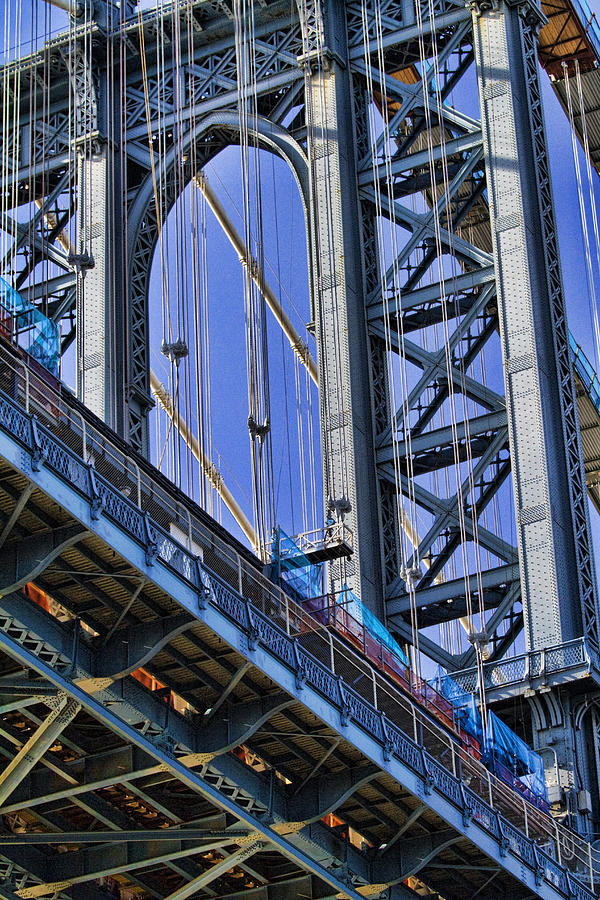 Manhattan Bridge close-up Photograph by David Smith