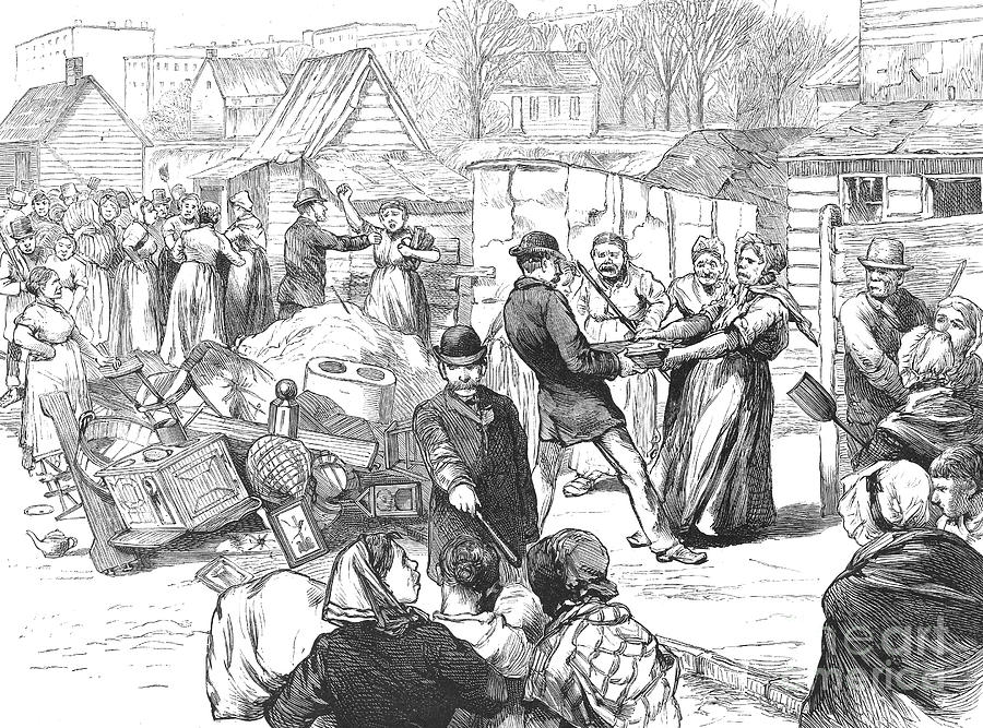 Brooklyn: Eviction, 1883 Photograph by Granger