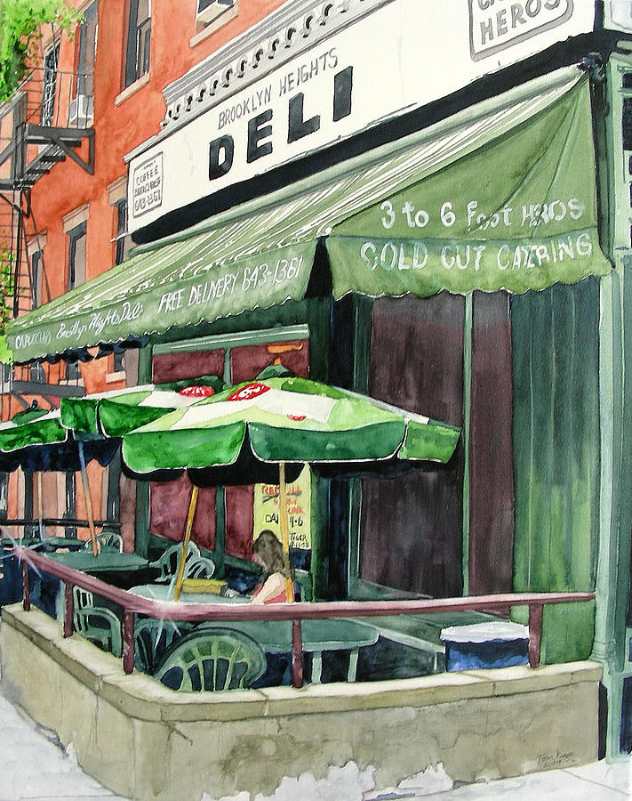 Brooklyn Heights Deli Painting by Tom Riggs