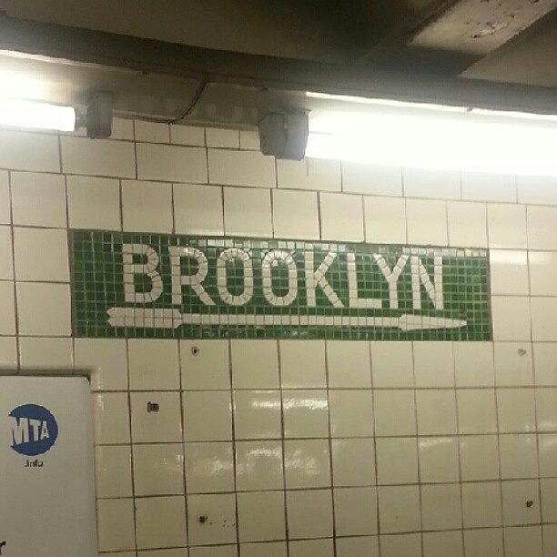 New York City Photograph - #brooklyn #nyc #sign #subway #train by Sacred Urban