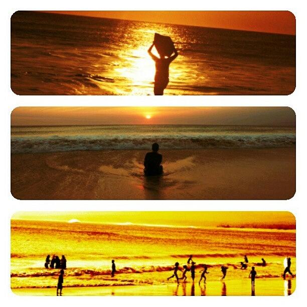 Sunset Photograph - #brother #beach #santolobeach #surfing by Inas Shakira