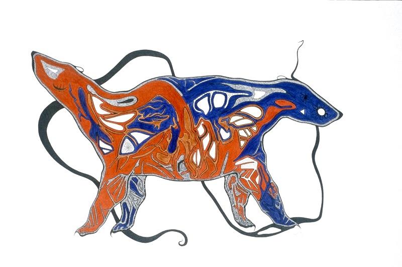 Bears Drawing - Brothers by Antonio Casu Bears Drawing - Brothers by Antonio Casu