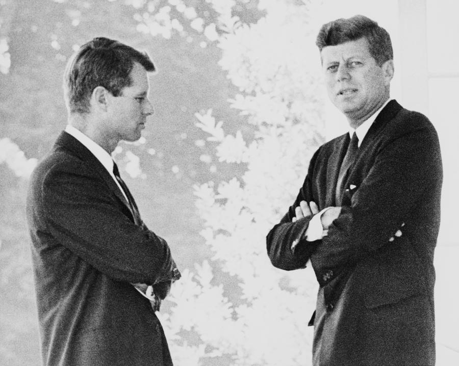 Portrait Photograph - Brothers Robert F. And John F. Kennedy by Everett