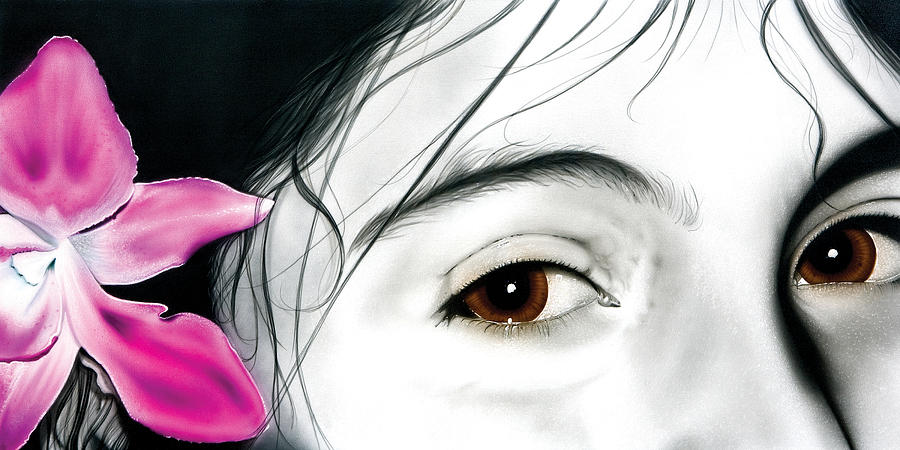 Brown Eyed Girl Painting by Dan Menta