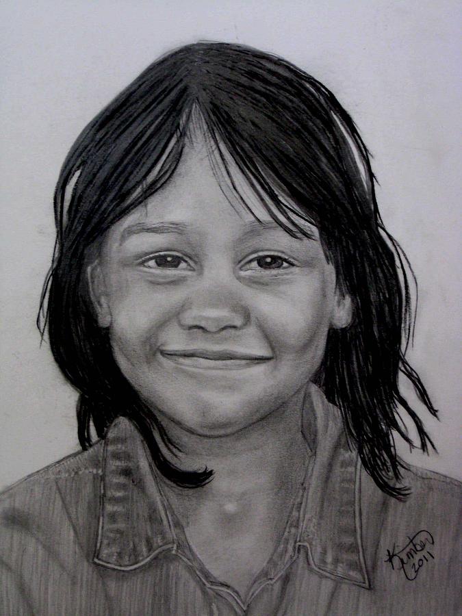 Brown eyed Girl  Drawing by Kimber  Butler