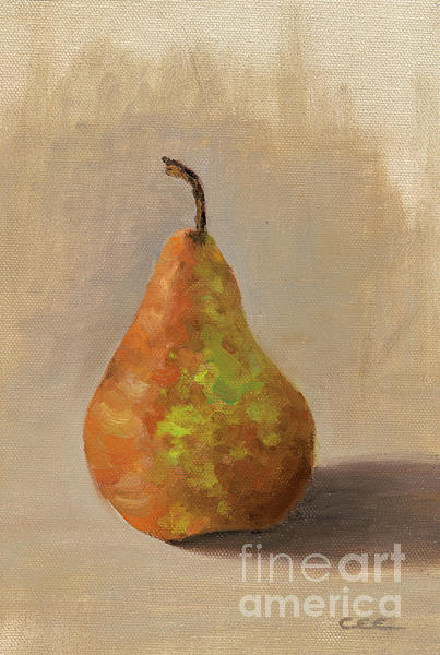 Pear Painting - Brown Pear by Christa Eppinghaus Pear Painting - Brown Pear by Christa Eppinghaus