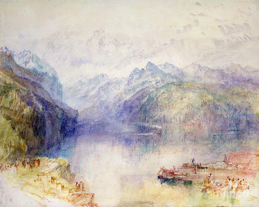 Mountain Painting - Brunnen  by Joseph Mallord William Turner