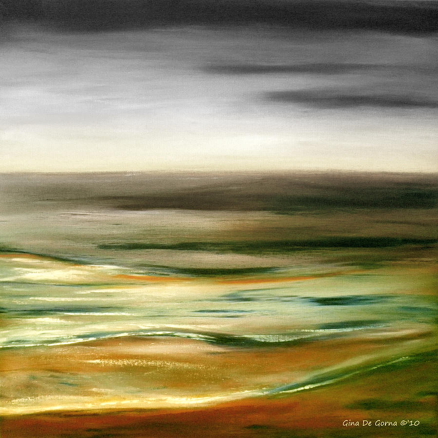 Brushed 77 - Square Sunset Painting by Gina De Gorna