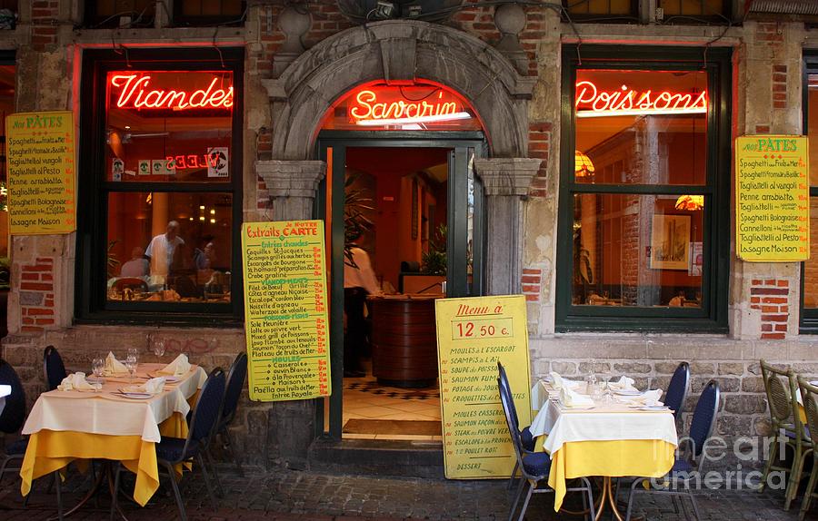 Brussels - Restaurant Savarin Photograph by Carol Groenen