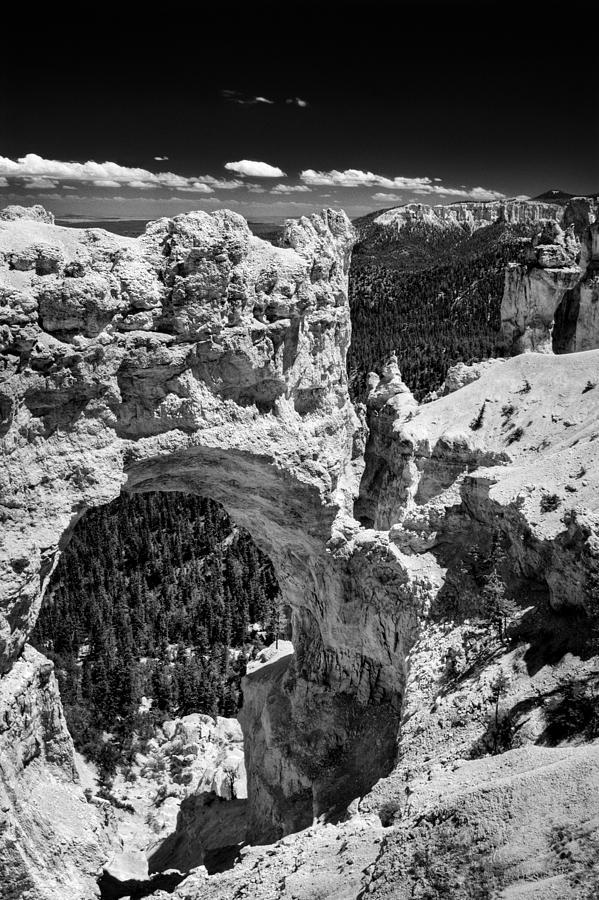 Bryce Canyon Arch - Black and White Photograph by Larry Carr