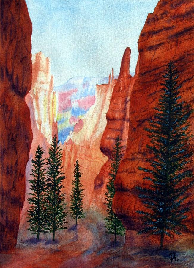 Mountain Painting - Bryce Canyon by JoAnne Rauschkolb