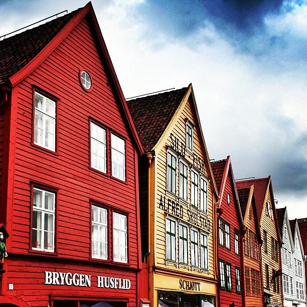 Architecture Photograph - Bryggen - Bergen by Luisa Azzolini