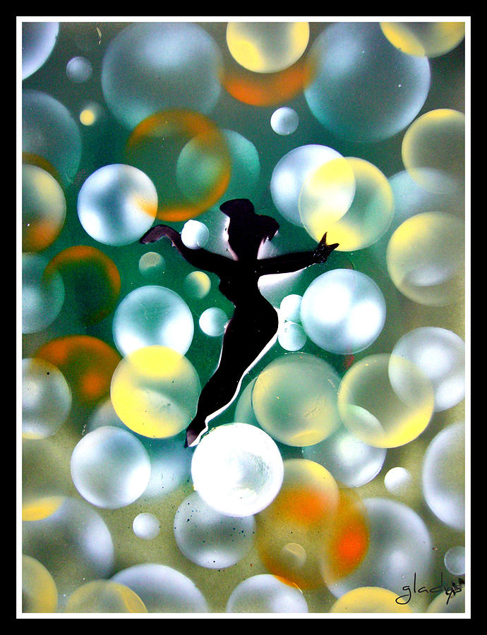 Bubble Fun Painting by Gladys Childers