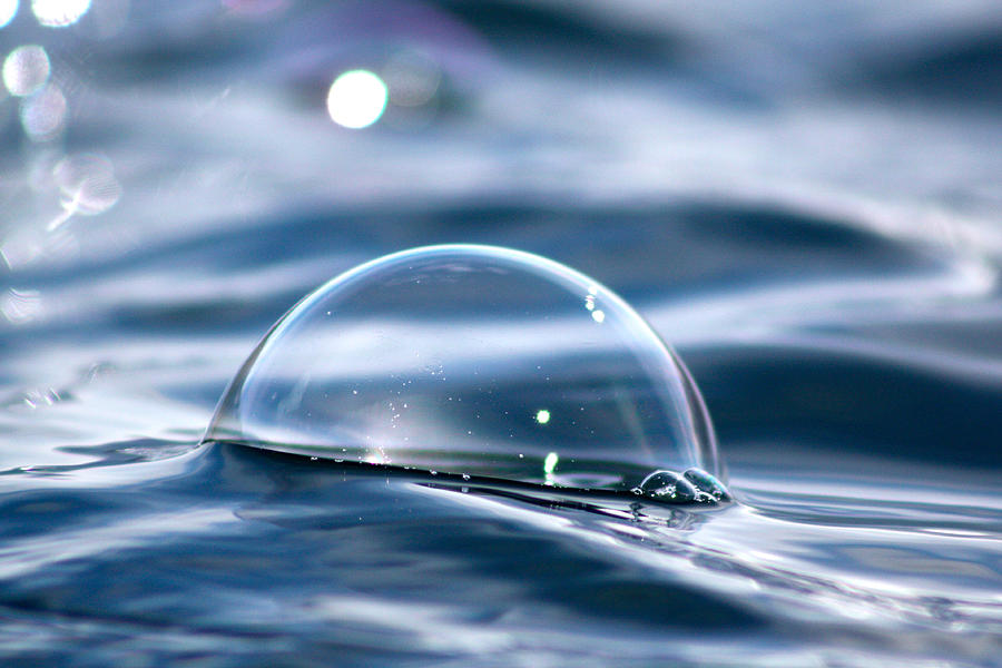 Bubble on a Wave Photograph by Cathie Douglas
