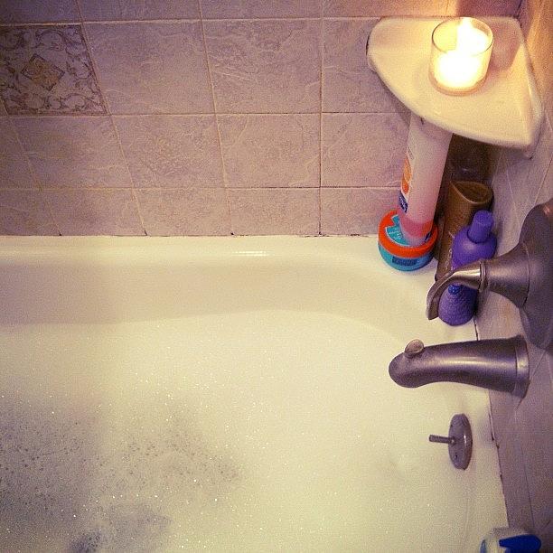 Candle Photograph - #bubblebath #relax #candle While by Claire Kennedy