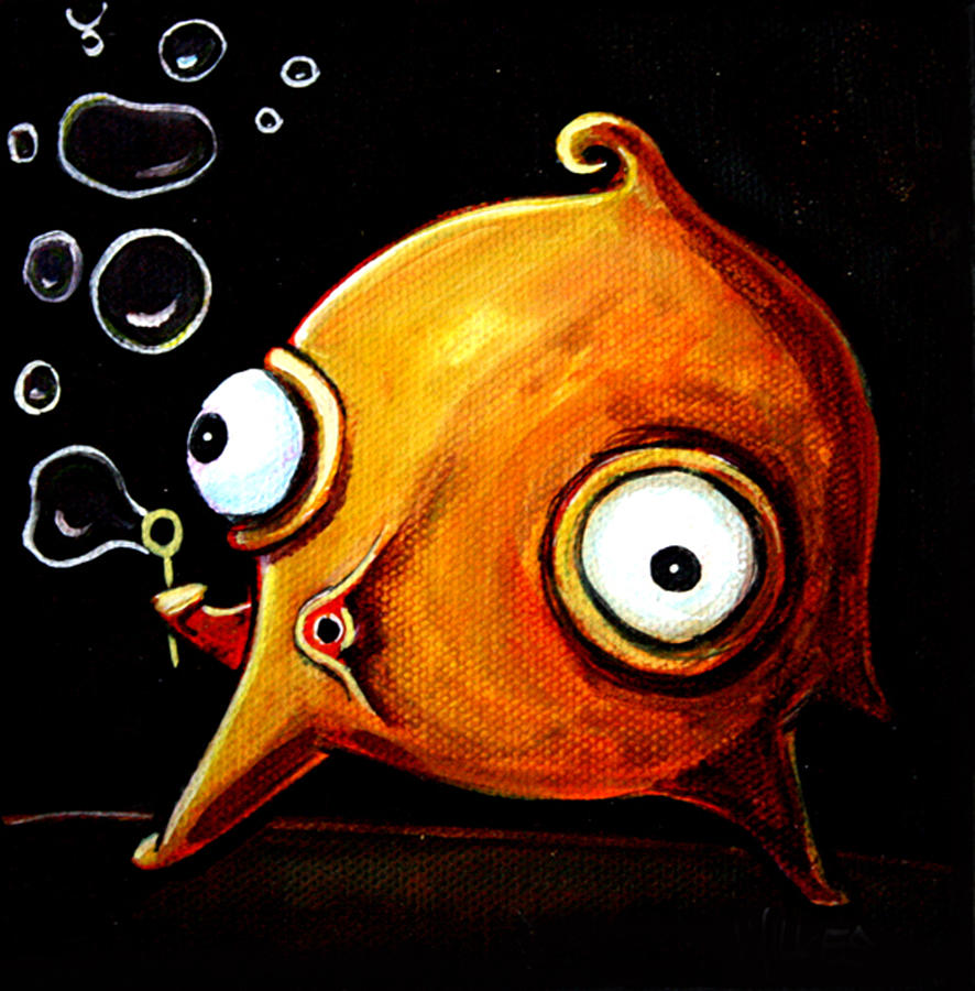 Bubbles Glob Painting by Leanne Wilkes