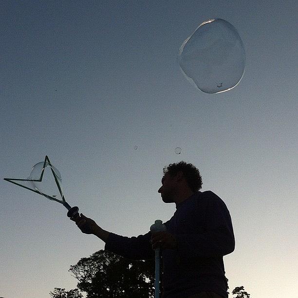 Summer Photograph - Bubbles Man by N R