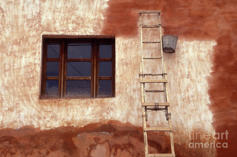 BUCKET AND LADDER San Miguel de Allende Mexico Photograph by John  Mitchell