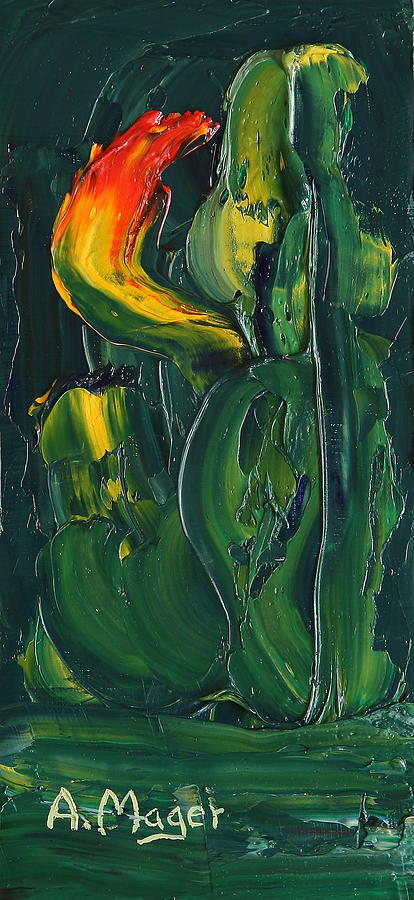 Bud Painting by Alan Mager