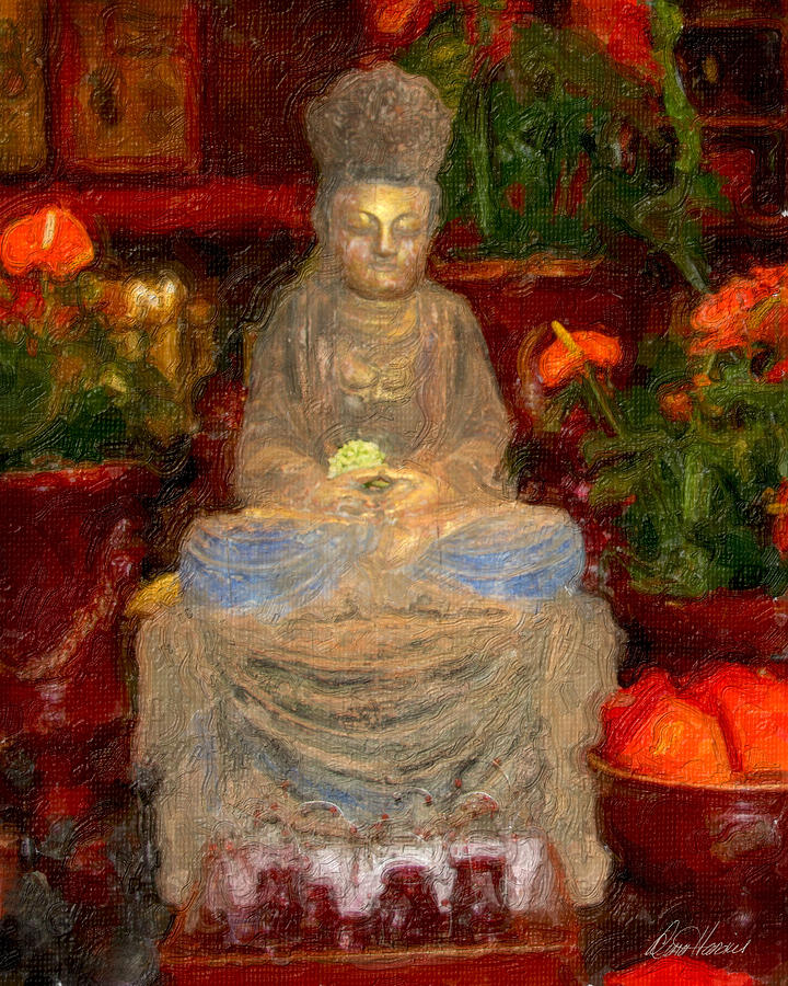 Buddha in Red Photograph by Diana Haronis