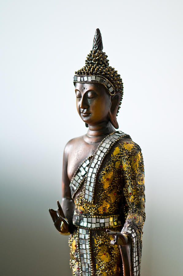 Buddha statue with a golden robe Photograph by U Schade