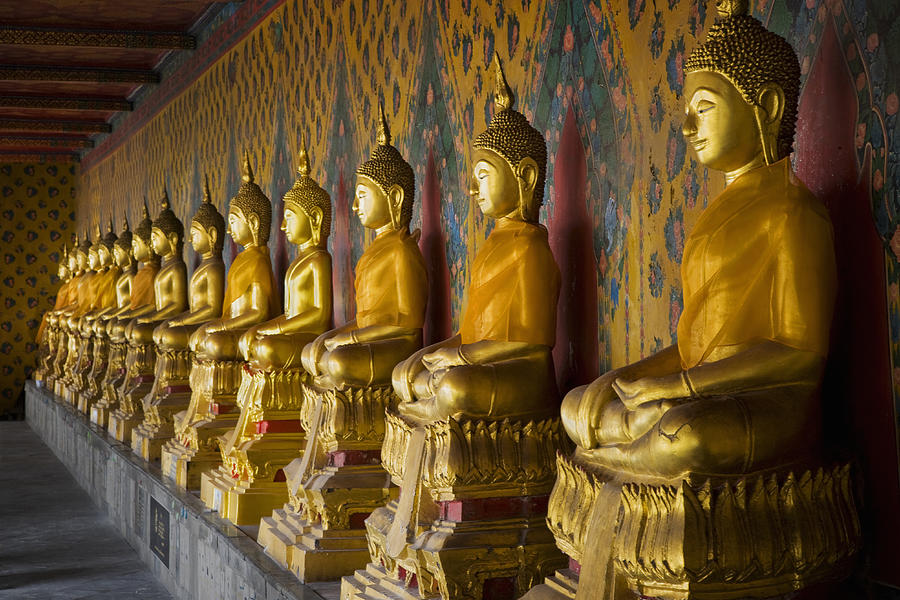 Buddha Statues At Wat Arun Temple Photograph by Ed Freeman