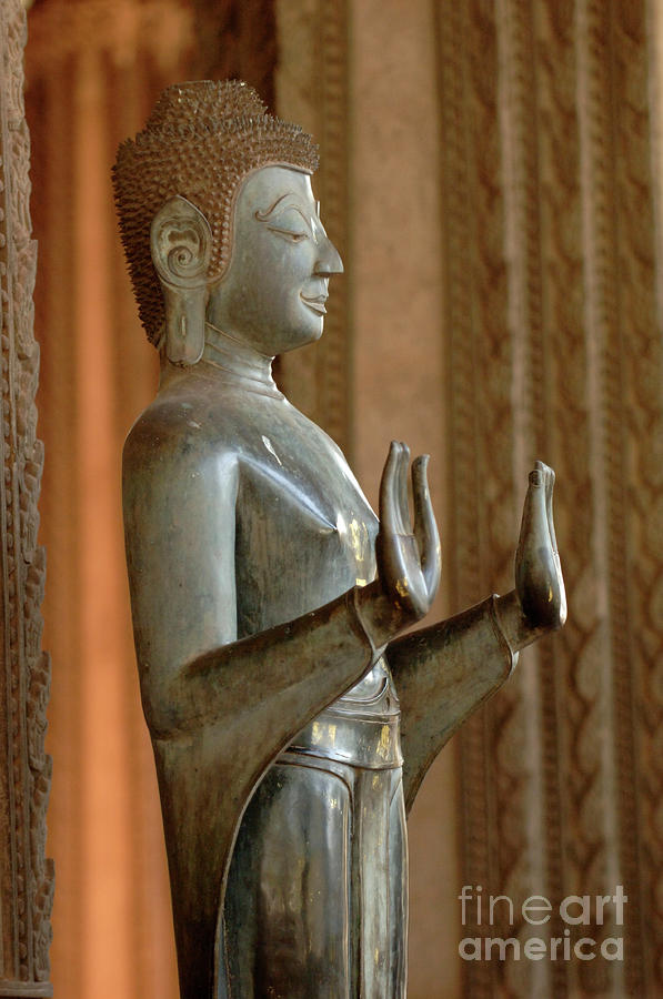 Buddha Vientienne Laos Photograph by Bob Christopher