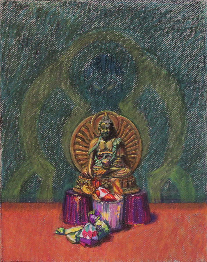 Buddha With Candy Painting by David Dozier