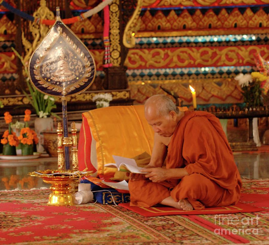 Buddhist Monk Laos Photograph by Bob Christopher