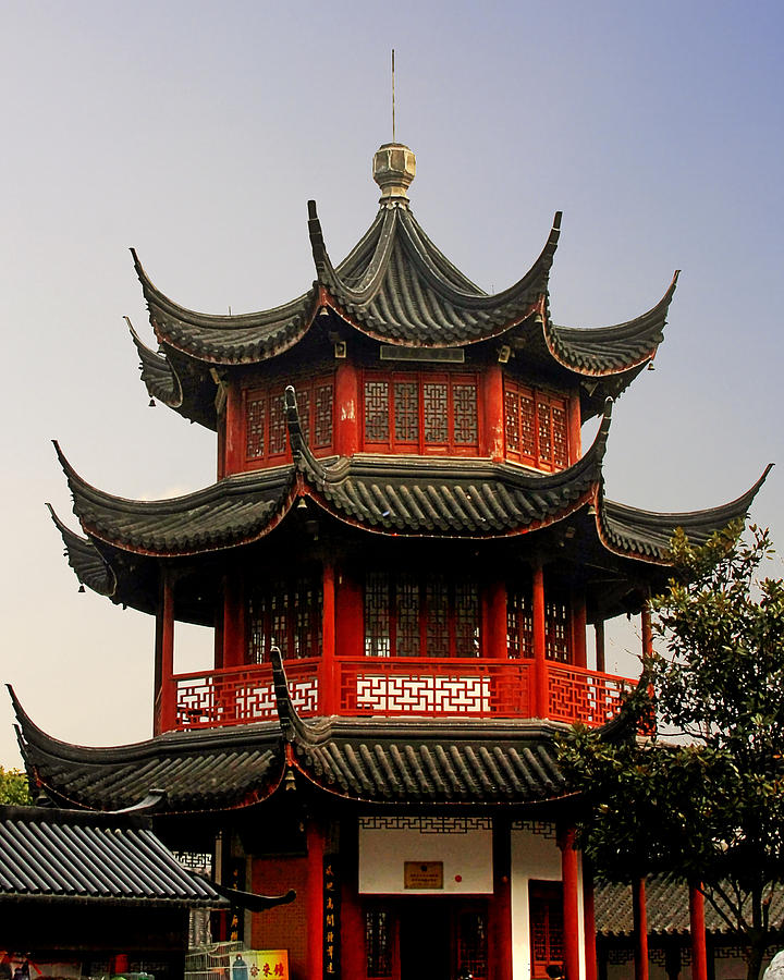 Buddhist Pagoda - Shanghai China Photograph by Alexandra Till