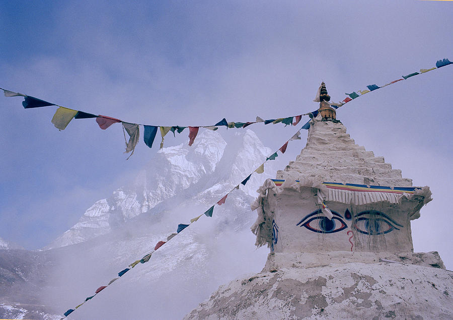 Buddhist Shrine In The Himalayas Photograph by Shaun Higson