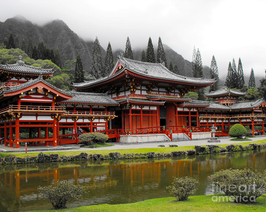 Buddhist Temple Reflection Photograph by Rebecca Margraf