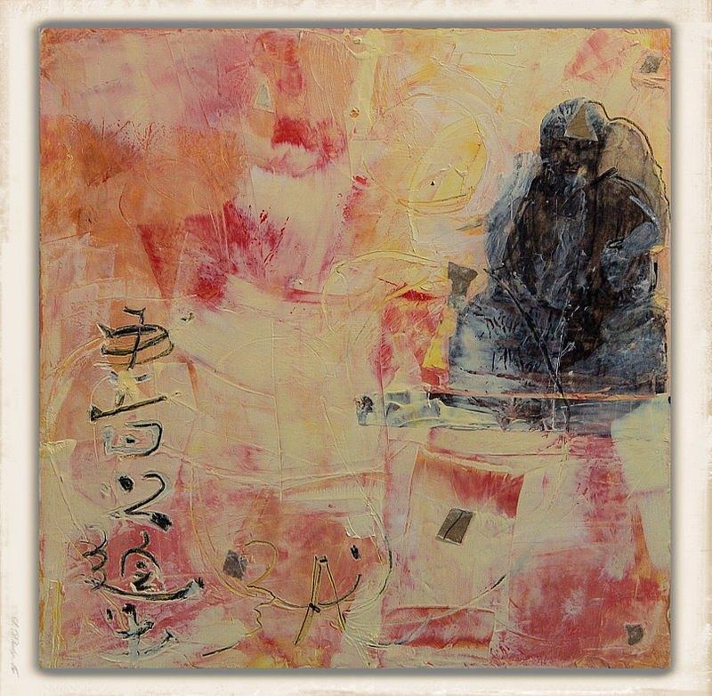 Abstract Painting - Budha by Regina Gudelis