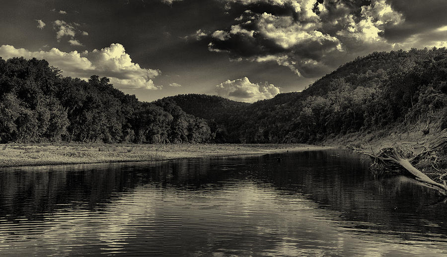 Buffalo River in Black and White Photograph by Joshua House
