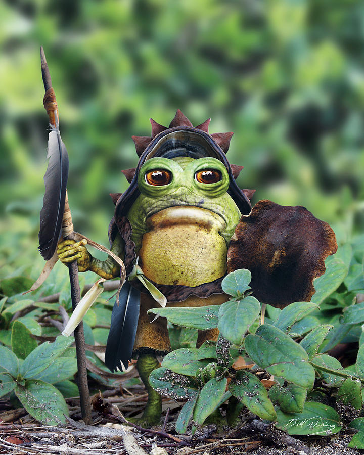 Bufo Warrior Goblin Digital Art by Bill Fleming