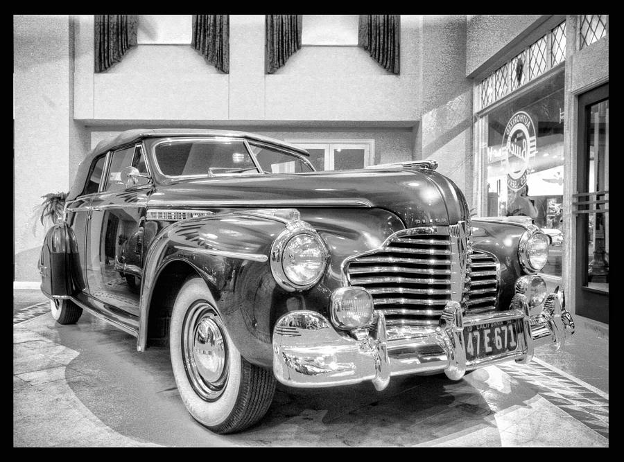 Buick Classic black and white Digital Art by Martin Fine