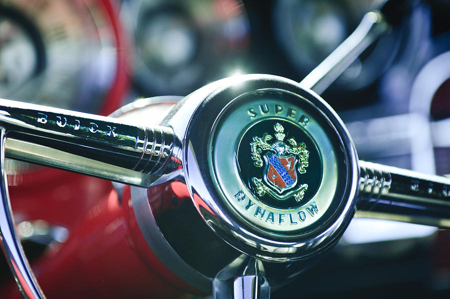Buick Eight Steering Wheel Photograph by Jill Reger