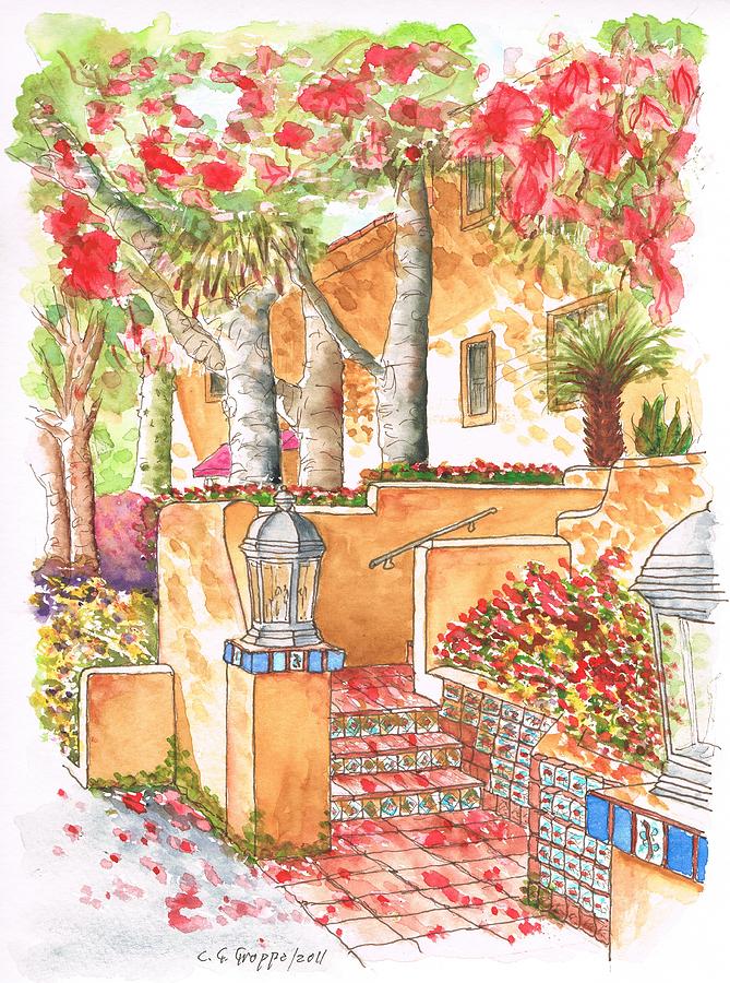 Building around my apartment in West Hollywood - California Painting by Carlos G Groppa