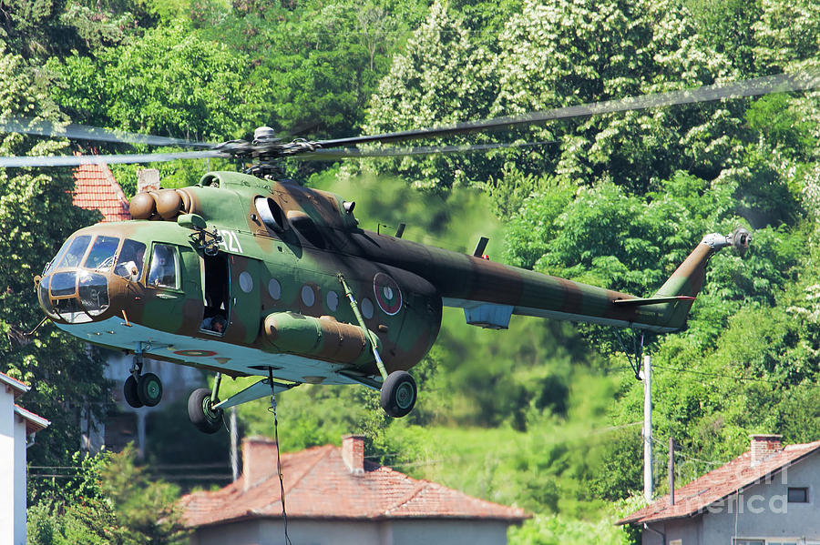 Transportation Photograph - Bulgarian Air Force Mi-17 Helicopter by Anton Balakchiev