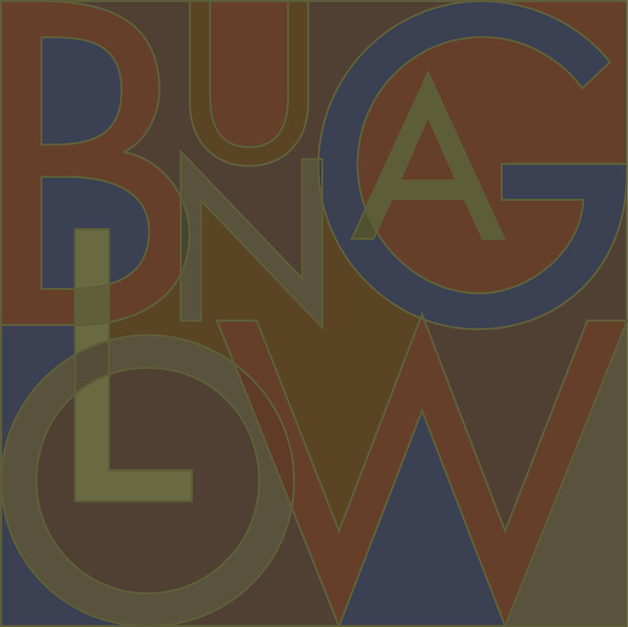 Typography Digital Art - Bungalow Type by Geoff Strehlow