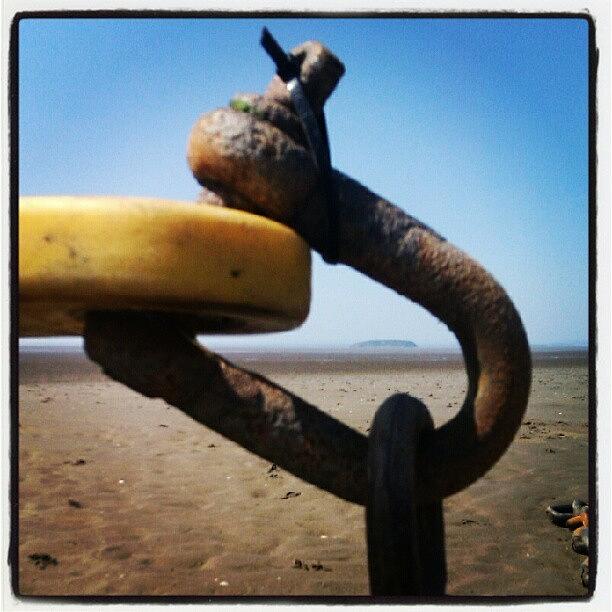 Beach Photograph - #buoy Not #boy #chain Not #rain #rust by Kevin Zoller