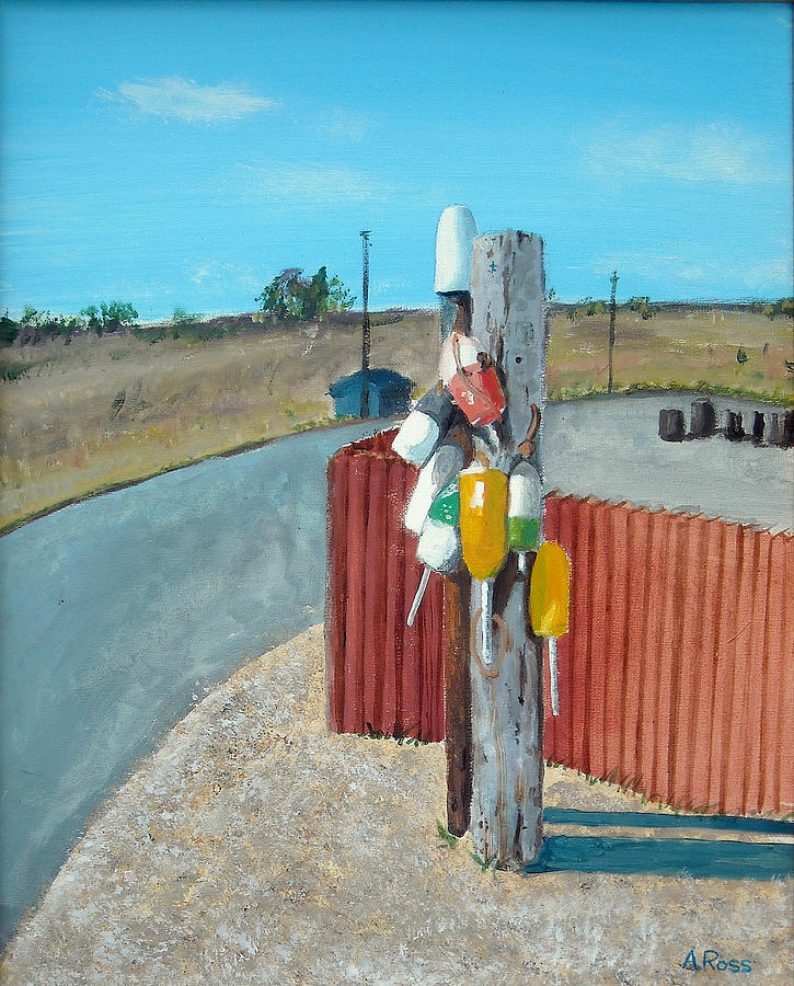 Buoys on a Pole Painting by Anthony Ross