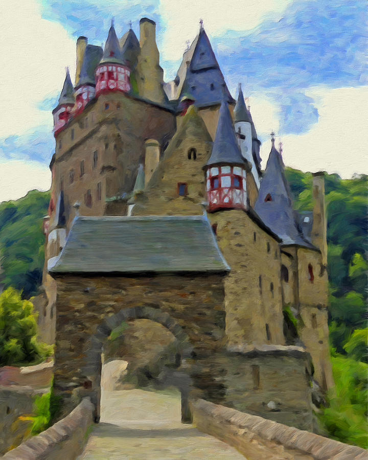 Burg Eltz Castle Painting by Michael Pickett