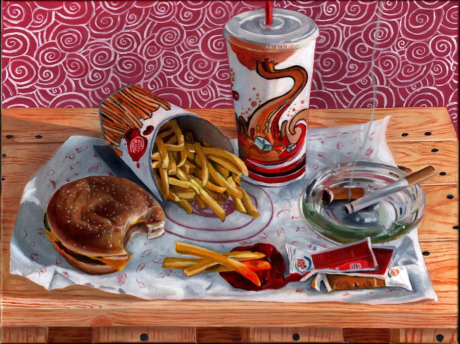 Still Life Painting - Burger King Value Meal no. 3 by Thomas Weeks