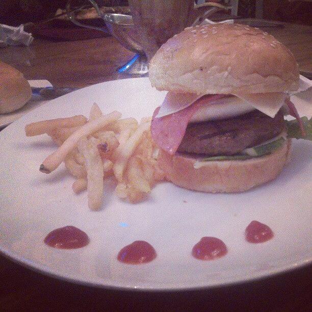 Tomato Photograph - #burger #potato #sauce #cheese #tomato by Yeny Yustin