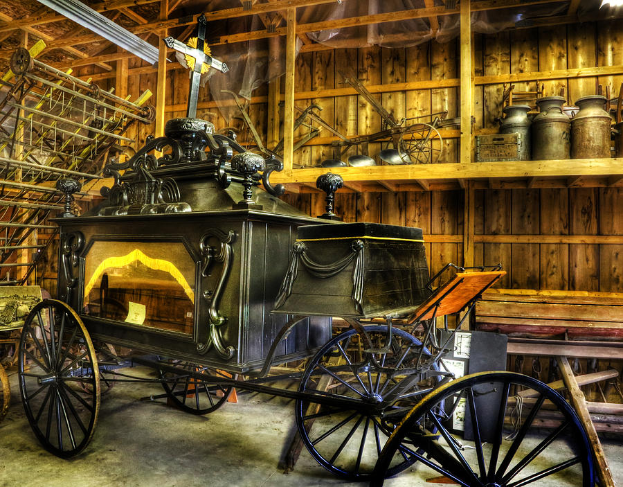 Burial Hearse Wagon Coach - vintage - nostalgia - western - antique  Photograph by Lee Dos Santos