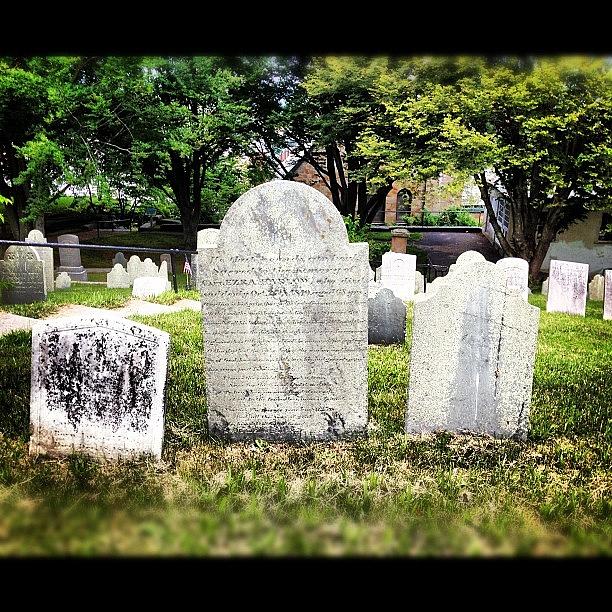 Summer Photograph - #burialhill #burialground #headstone by Eva Martinez